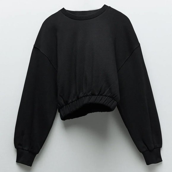 SOLD! ZARA Cropped Sweatshirt - Picture 8 of 8
